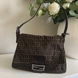 Authentic vintage Fendi Zucca Mamma Baquetta Purse